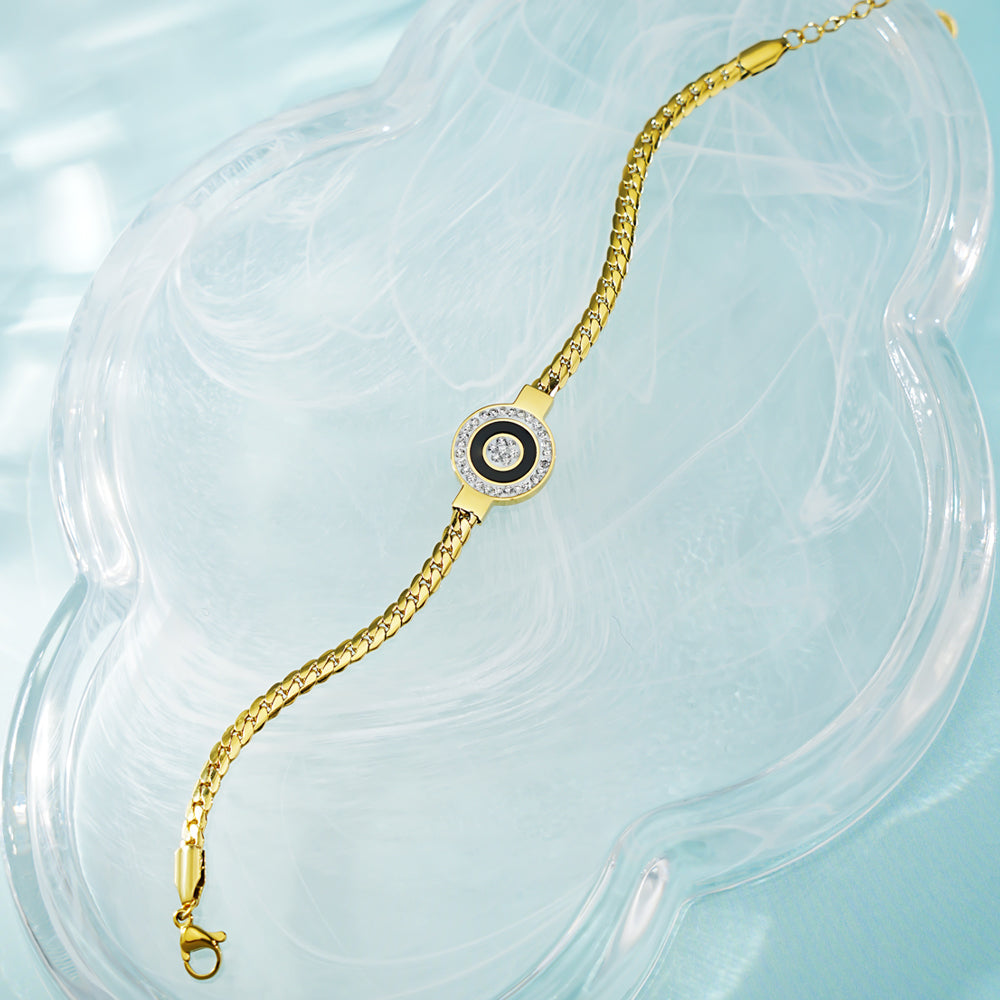 Panzerarmband mit Stein