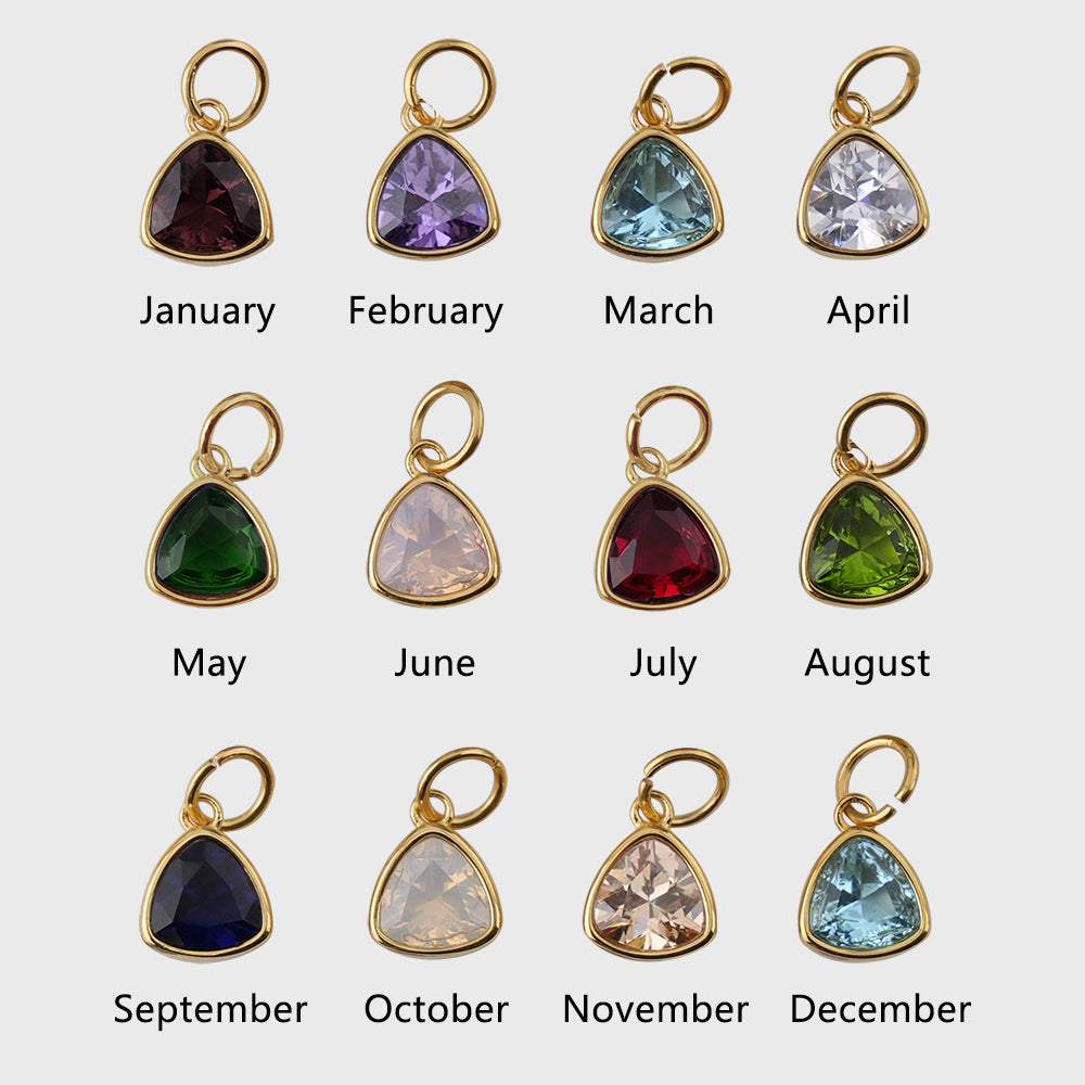 Halskette mit Buchstaben und Geburtsmonat-Stein