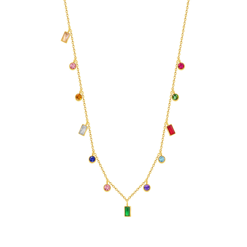 Regenbogen-Stein Halskette