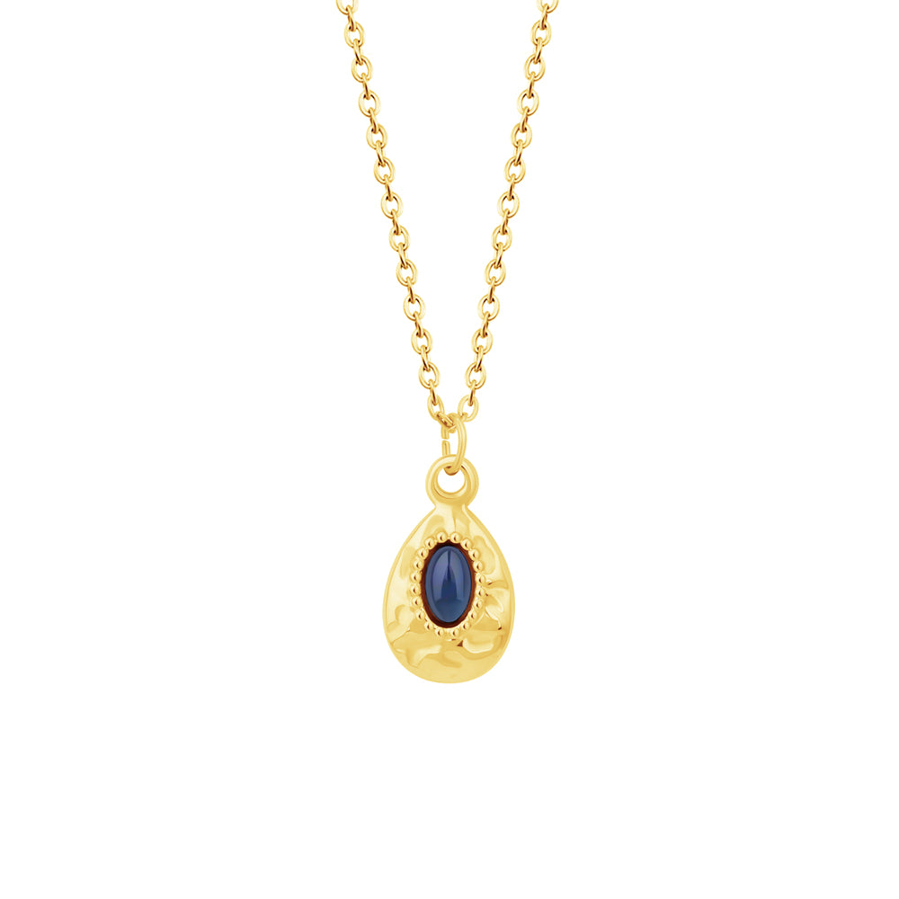 Halskette mit Stein - Blau