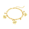 Herz Charm Armband - Namensgravur